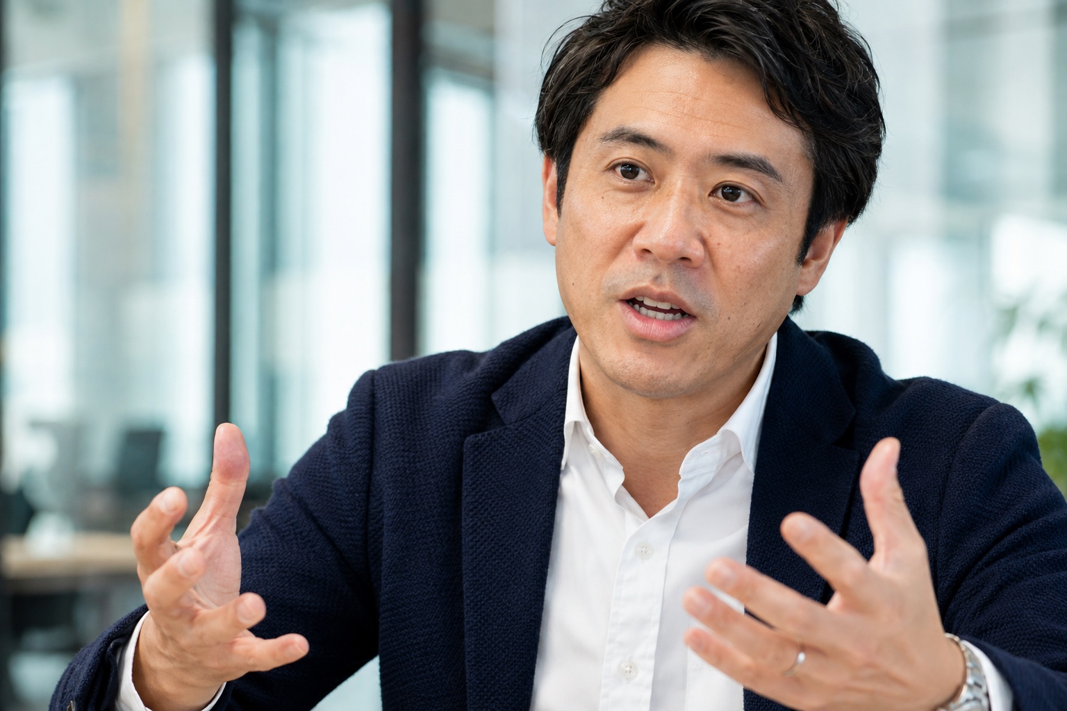 創業期の話を熱く語る高橋社長